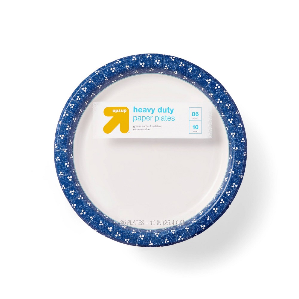Paper Plate 10" - 86ct - up & up™ (Pattern & Color May Vary)
