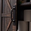 OKD Bathroom Floor Cabinets with Sliding Barn Door & Adjustable Shelves, Farmhouse Over the Toilet Storage Cabinets - 3 of 4