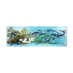 Trademark Fine Art -Jean Plout 'Mermaid Under The Sea 1' Canvas Art - 1 of 4