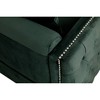 Velvet Chair with Nailhead Trim, Button Tufted and Throw Pillow for Living Room - 4 of 4