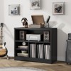 Garvee Record Player Stand Cabinet with 4-Tier Storage, Farmhouse Turntable Stand with 3 Display Open Shelves for Living Room, Bedroom, Black - 4 of 4
