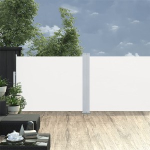 vidaXL Retractable Side Awning Cream 55.1 in.x393.7 in. - 1 of 4