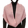 Wrapables Two Tone Warm Winter Knit Infinity Scarf, Pink & Gray - 2 of 4