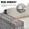 Marlton 8pc Wicker Outdoor Patio Furniture Set Conversation Sofa Sectional with a Swivel Chair and Cushions - 4 of 4