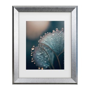 Trademark Fine Art - Treechild Wet Leafs Matted Framed Art - 1 of 4