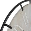 Northlight 23.5" Black Metal and Wood Country Rustic Round Wall Clock - image 4 of 4