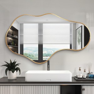 Beautyolove Irregular Aluminum Alloy Framed Asymmetrical Wall Mirror - 1 of 4