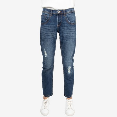 RAW X Boy's Stretch Denim Jeans with Distressed and Rips -Kids Jeans