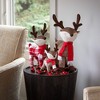 20.75"H, 15"H & 10"H Sullivans Christmas Plush Standing Reindeer Set of 3, Multicolor, Indoor Christmas Decor - 4 of 4