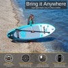 Solstice Maui 8 Foot Youth Stand Up Paddle Board Inflatable Raft Set w/Accessory & Camera Mount, Bungee Storage, Backpack, and Hand Pump, Blue - 2 of 4