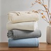 Sapphtopaz 66"W x 90"L Micro Fleece Blanket, Grid Pattern Cooling Blanket Twin Size, Anti-Pilling Throw Blanket for Bed, Twin Blanket - 4 of 4