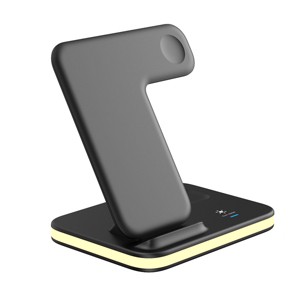 Link 4-in-1 Wireless Charging Stand with Night Light Compatible with iPhone 14/13/12, AirPods 3/2/pro, Apple Watch 7/6/5/SE/4/3/2/1 - 1 of 4