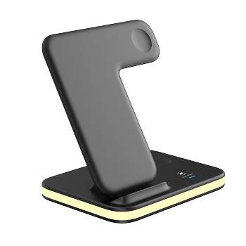 Link 4-in-1 Wireless Charging Stand with Night Light Compatible with iPhone 14/13/12, AirPods 3/2/pro, Apple Watch 7/6/5/SE/4/3/2/1