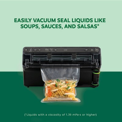 FoodSaver Elite All-in-One Liquid Plus Vacuum Sealer with Bags and Roll Black