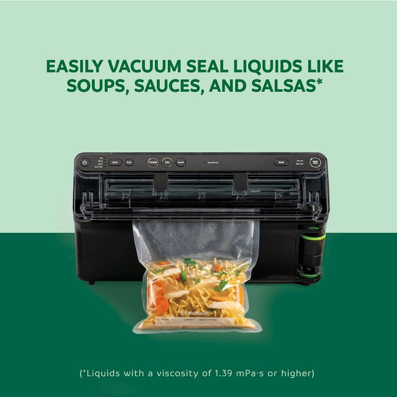 FoodSaver Elite All-in-One Liquid Plus Vacuum Sealer with Bags and Roll Black, 4 of 13