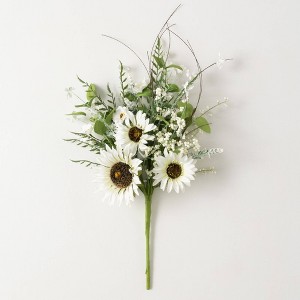 Sullivans Artificial Sunflower and Wispy Berry Bush 23"H; White - 1 of 2