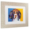Trademark Fine Art Pat Saunders-White Snuggles Portrait Matted Framed Art Black - 3 of 4