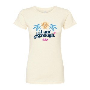 Women's - Barbie - I Am Kenough Palm Trees Fitted Graphic T-Shirt - 1 of 2