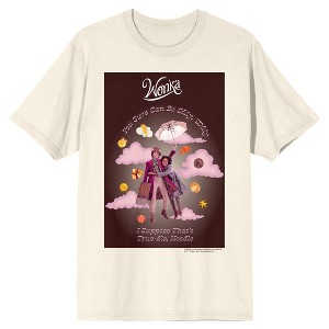 Wonka 2023 Silly Willy Ture-Dle Noodle Crew Neck Short Sleeve Natural Men's T-shirt - 1 of 3