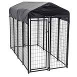 Lucky Dog Uptown Large Outdoor Covered Kennel Heavy Duty Dog Fence Pen (4 Pack)