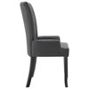 vidaXL Dining Chair with Armrests Dark Gray Fabric - 4 of 4
