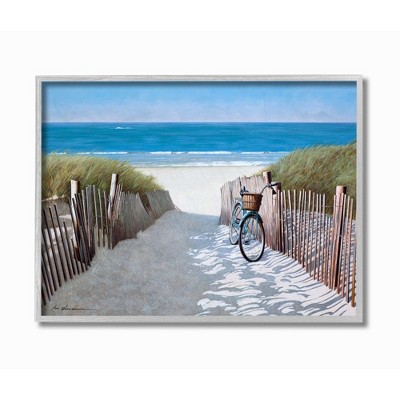 Stupell Industries Beach Pathway and Bicycle Summer Nautical Painting
