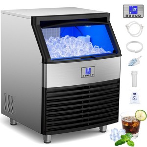 Mojgar Commercial Ice Maker,350Lbs/24H Under Counter Ice Machine, Upgrade Compressor 120LBS Storage Bin, Stainless Freestanding Commercial Ice Machine - 1 of 1
