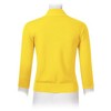 Women's 3/4 Sleeve Open Front Cropped Cardigan Sweater Lightweight Knit Short Shrugs (XS, Yellow) - 4 of 4