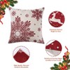 Christmas Pillow Covers 18 x18 Set of 4 Farmhouse Decor Throw Pillow Covers Xmas Tree Hello Winter Holiday Decor Throw Cushion Case for Home Couch - 4 of 4
