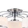 CWI Lighting Frosted 5 Light Drum Shade Flush Mount With Chrome Finish - 4 of 4