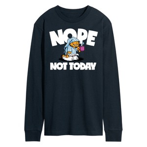 Men's - Garfield - Nope Not Today Long Sleeve Graphic T-Shirt - 1 of 4