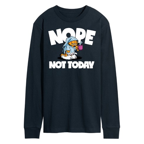 Men's - Garfield - Nope Not Today Long Sleeve Graphic T-Shirt - image 1 of 4