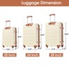 Aukfa 3-piece Lightweight Hardshell Expandable Luggage set With TSA Lock, Available In 20" 24" 28"，Multicolor - 3 of 4