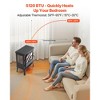 VEVOR 25.5inch Freestanding Fireplaces, 1500W 5120BTU Portable Electric Fireplace Stove Heater, with Overheating Protection,Adjustable Flames,Black - 4 of 4