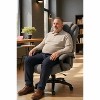 Mshliw High Back Ergonomic Office Chair, Adjustable Height Cotton Fabric Desk Chair with Lumbar Support, Foam Padding & Swivel Wheels - 2 of 4