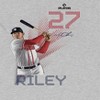 MLBPA Men's Riley Pw Licensed Mlb Athletes Austin Riley Atlanta Braves Baseball Number 27 Short Sleeve Graphic Cotton T-Shirt - Sport Grey XL - 2 of 4