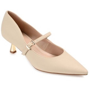 Journee Collection Womens Manza Kitten Heel Mary Jane Pointed Toe Pumps - 1 of 4
