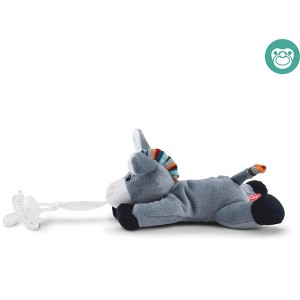 Zazu Kids Donny the Donkey Universal Pacifier Holder, Soft Plush Stuffed Animal Pacifier Holder, Easily Attaches to Almost any Shaped Pacifier - 1 of 1