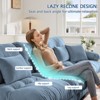 Aukfa Oversized  Sofa ,Chenille Comfy Cloud Couch with 2 Lumbar Pillows 2 Throw Pillows for Living Room,Blue - 3 of 4