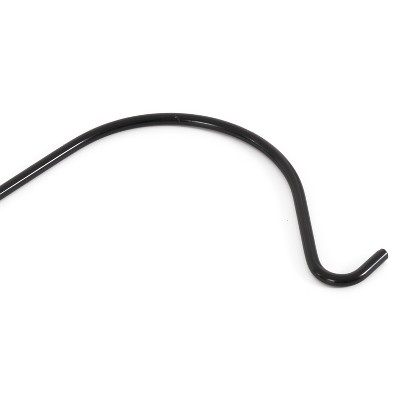 Ashman Black 65-Inch Steel Shepherd Hook for Outdoor Decor, 4 Pack