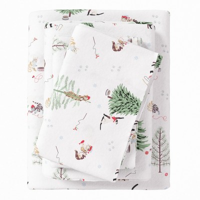 100% Cotton Lodge Printed Flannel Sheet Set - Great Bay Home