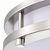 C Cattleya Brushed Nickel Dimmable 25-Watt Selectable LED Flush Mount 3000K/4000K/5000K with Acrylic Shade - image 3 of 4