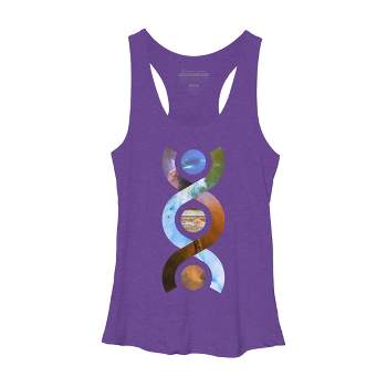 Women's Design By Humans Helical By CmdrButts Racerback Tank Top