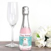 Big Dot of Happiness Let It Snow - Snowman - Mini Wine and Champagne Bottle Label Stickers - Christmas and Holiday Party Favor Gift - Set of 16 - 2 of 4