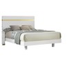 TiramisuBest Modern White 3pc Bedroom Set Queen Size Bed w LED 2x Nightstands Mattress Ready Furniture Acrylic Trim - 4 of 4