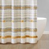 PAGED 72x72 Inch Shower Curtain Modern Cotton Shower Curtain with Striped Print for Bathroom, Machine Washable - 3 of 4
