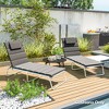 Outsunny Foldable Lounge Chair Cushion Set of 2, UPF50+ 230gsm Olefin and 25D High-Density Foam, Chaise Lounge Cushion Set, 80" x 26" - 3 of 4