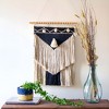 Slickblue 18"x28" Handmade Textured Bohemian Wall Art - Cotton Tapestry in Cream and Charcoal, Easy-Hanging Loop - 3 of 4