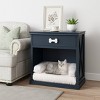 Pet House End Table with Drawer, Farmhouse Nightstand for Small Dogs & Cats, 27.5" Indoor Side Table with LED Light-3irtyhousy - 2 of 4
