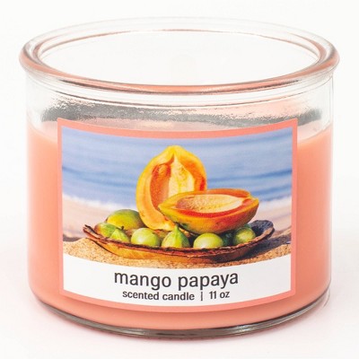 11oz Classico Glass Jar 3-Wick Mango Papaya Candle